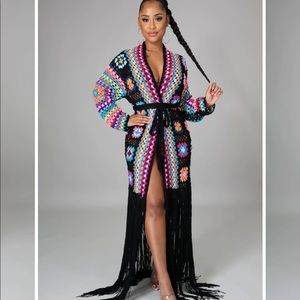 Gorgeous! At The Boardwalk Cardigan Handmade Crochet Beach Cover Up Coat